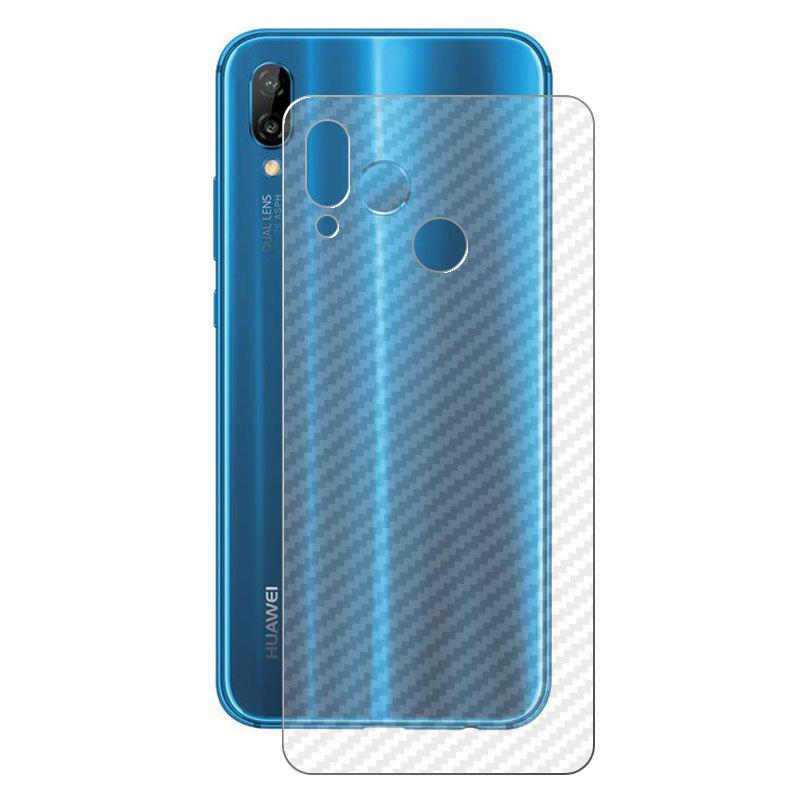 Huawei Nova 3E Transparent 3D Carbon Fiber Back Skin Rear Screen Guard Protector Sticker. 