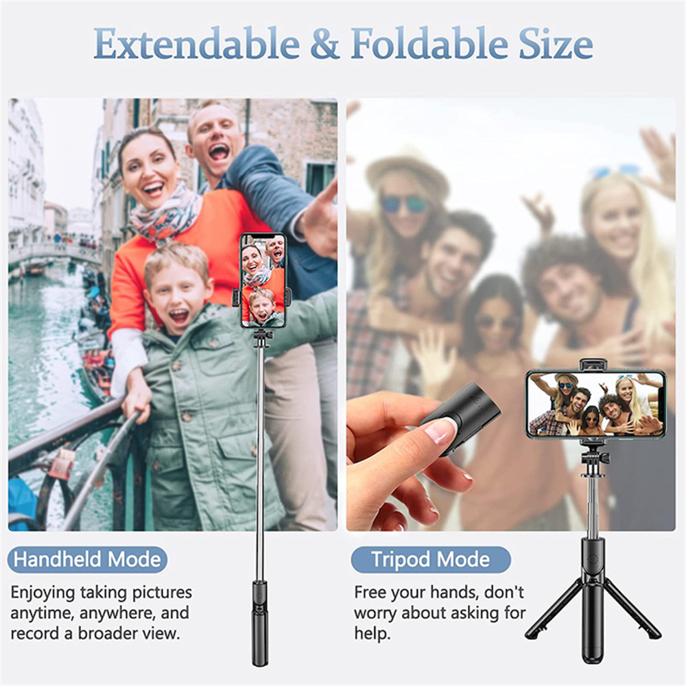 S03 Selfie Stick Mini Tripod 68cm Extended Handheld Slefie Sticks Stand Monopod With Remote Shutter For Travel Video Vlog. 