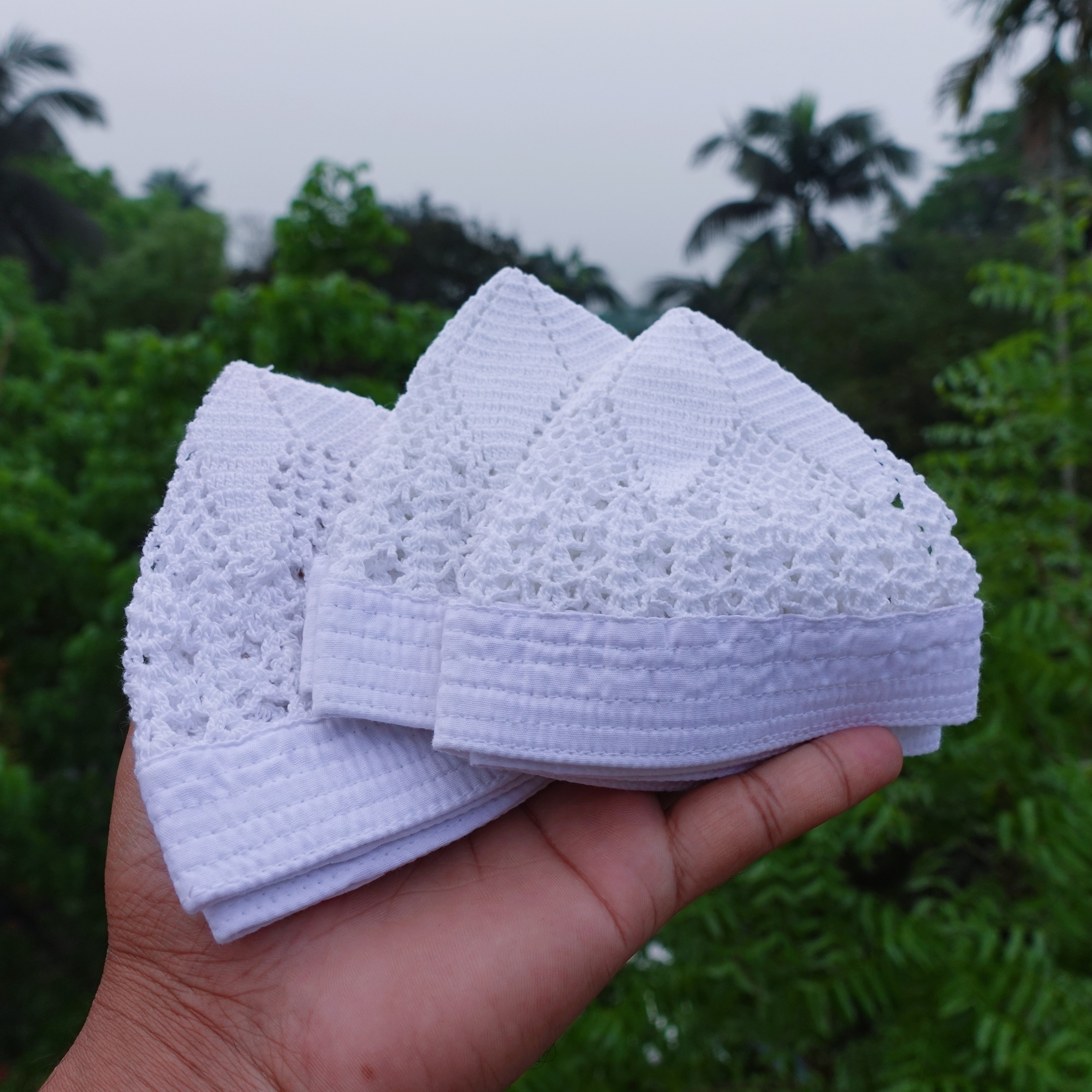 White Color Beautiful Design Tahfiz Tupi -Tupi For Men - Cap For Men -1pc Cap - Comfortable And Stylish. 