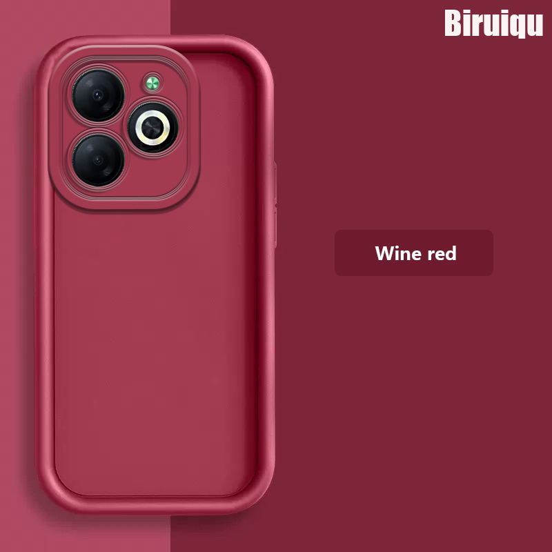 Biruiqu For Infinix Smart 8 New Angel Eye Step Lens Full Pack Thickened Anti Drop Silicone Protective Cover