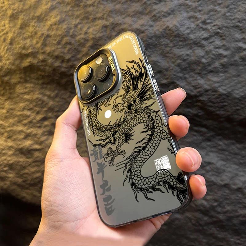 New Luxury Chinese Dragon Phone Case for Samsung Galaxy S24 Ultra S23 S22 Plus FE A32 A52 A13 A53 A14 A34 A54 A15 A35 A55 Cover. 