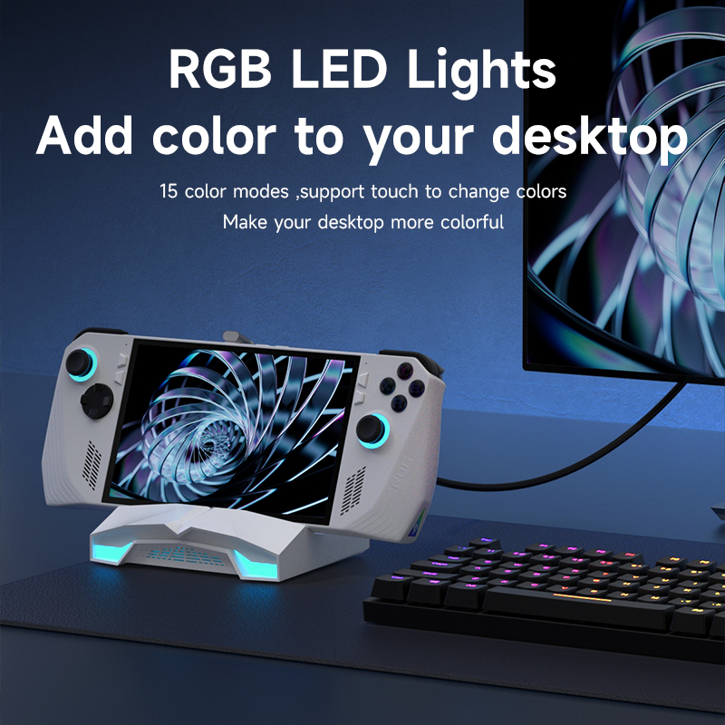 Hagibis ROG Ally/Steam Deck/Switch/OLED Dock 6 in 1 Universal Docking Station With 4K HDMI 2.5G RJ45 100W PD RGB Light USB C Hub. 
