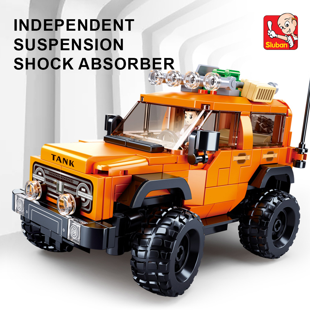 302pcs Sluban SUV Car Model Building Block Toys, Sport Utility Vehicle Model Creative DIY Toy Assembled Building Blocks Kit KankongAgu. 