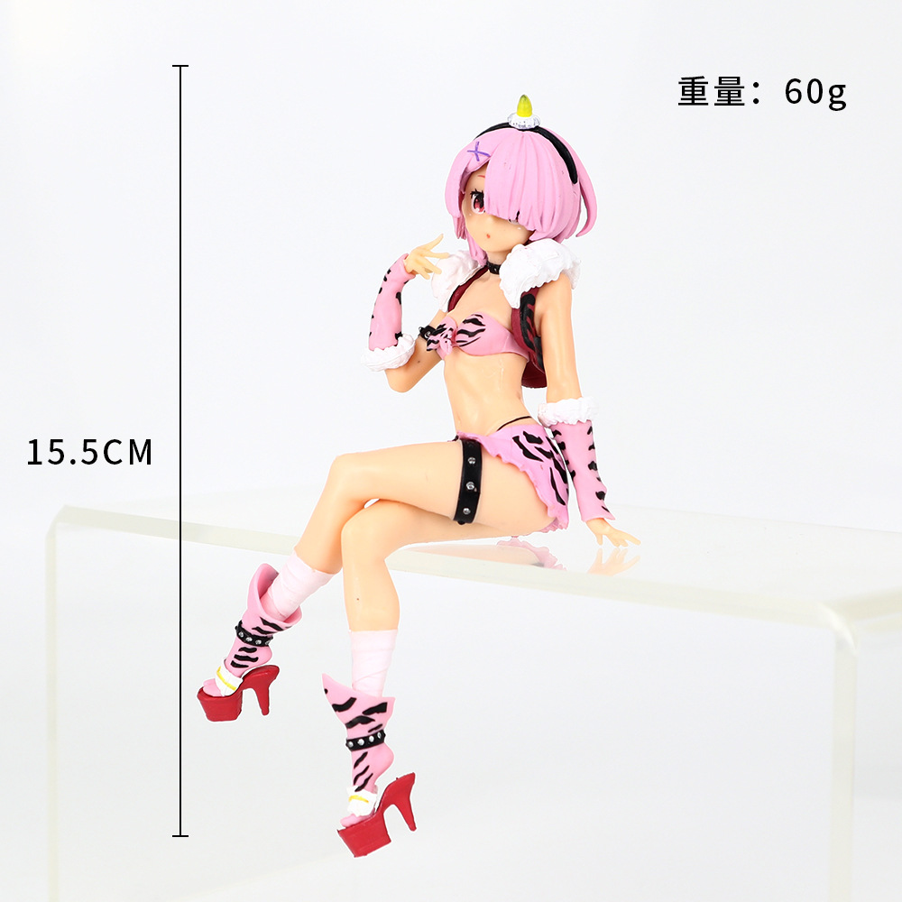 Cross-border new leopard Rem figure ornament two-dimensional beautiful girl A different world anime from scratch. 