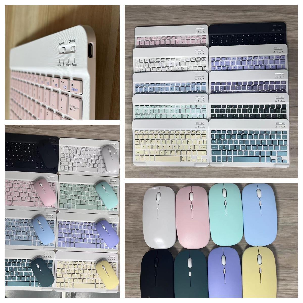 Factory wholesale bluetooth keyboard, android mobile phone tablet, portable, luminous touch keyboard, color bluetooth keyboard, mouse. 