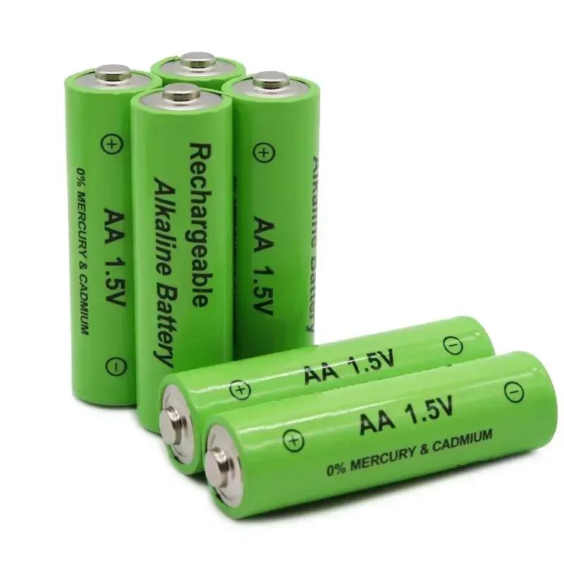 AA1.5V rechargeable battery, 4800mAh high-capacity lithium-ion battery,1.5VAA battery clock mouse computer toy 2024 FreeShipping. 