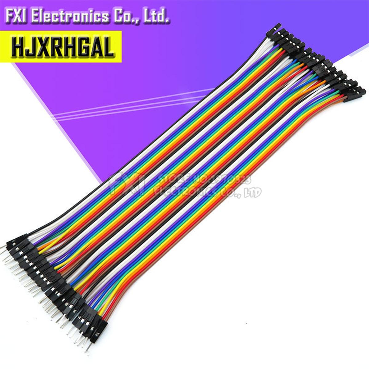 【happy one】Dupont line 40pcs 20cm 1p-1p Pin Female to Male Breadboard Cable Wire Jumper For Arduino