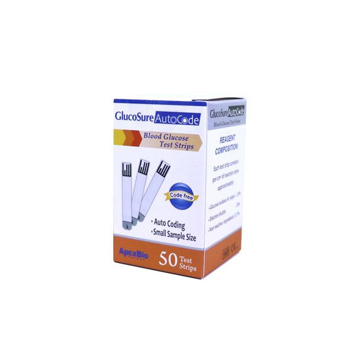 GlucoSure AutoCode - 50 Test Strips ApexBio Blood Glucose Test Strips