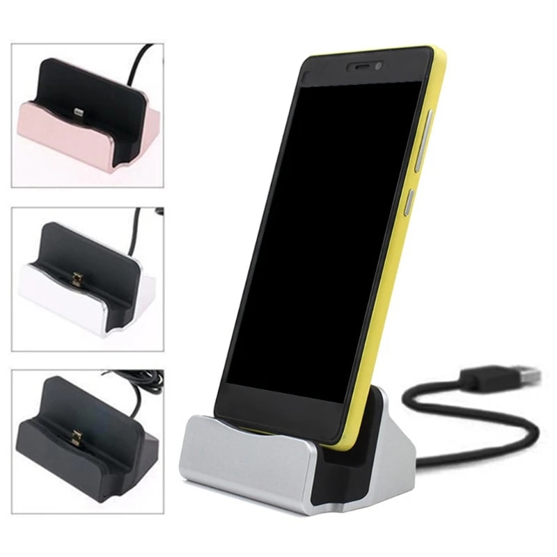 Type-C Fast Charging Dock Station Desktop USB C 3.1 Docking Charger with Cable for Huawei P9 Plus Smart Cell Phone. 