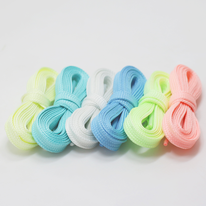 Funny Luminous Shoelaces Flat Sneakers Canvas Shoe Laces Glow In The Dark Night Color Fluorescent Shoelace 80/100/120/140cm. 
