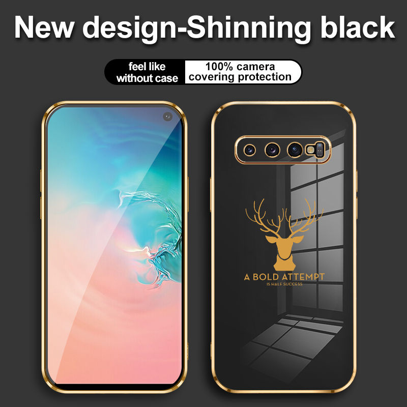 For Samsung Galaxy S10 Phone Case, Aesthetic Drop Resistant Straight Edge Electroplated Soft Shell. 