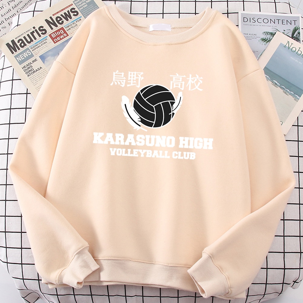 Karasuno high school Anime Printing Sweatshirts Man Autumn Fleece