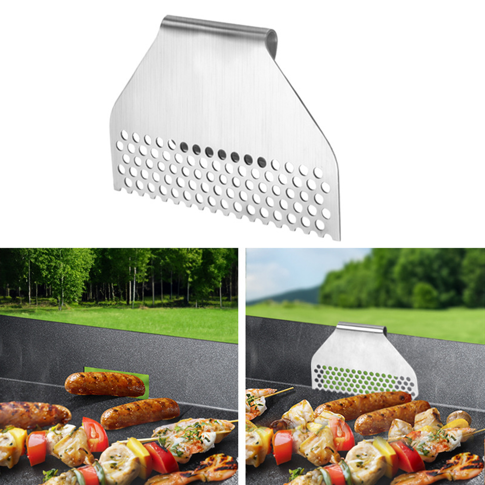 Baking Fence for Grill Stainless Steel Food Fence for Black Stone Flat Top Grill Prevents Food from Falling Perfect for Bbq Outdoor Cooking Durable Easy to Use Food Fence for Indoor Outdoor Use. 