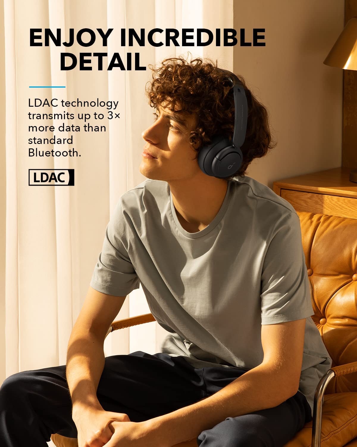 Soundcore by Anker Life Q35 Multi Mode Active Noise Cancelling wireless bluetooth Headphones, Hi-Res, 40H Playtime, Clear Calls. 