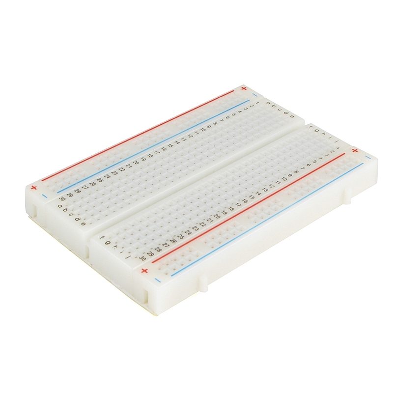 Breadboard Medium Size Solderless White Prototype Test Circuit Board Plug-in 400 Tie Points Pin For Arduino Project Board DIY. 