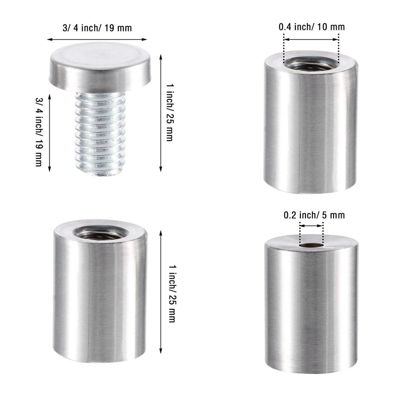 12pcs 3 4 X 1 Inch Sign Holders Standoff Screws Wall Standoff Holders Screws Mount Hardware Advertising Glass Acrylic Standoff Stainless Steel Nail Buy Online At Best Prices In Bangladesh Daraz Com