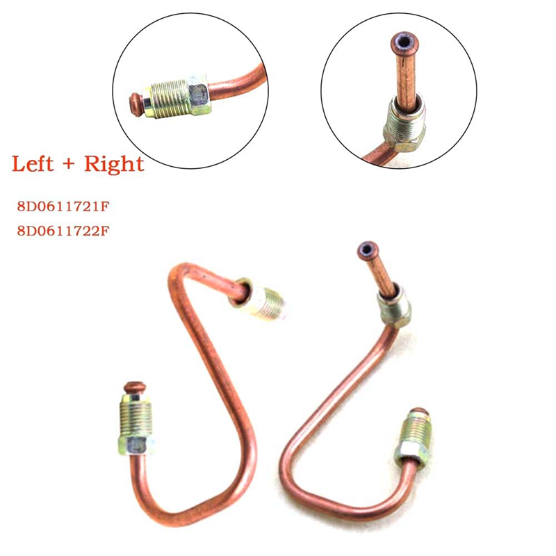 8D0611721F 8D0611722F Car Front Left & Right Brake Hydraulic Line Pipe Kit Fit B5 A4 A6 S6. 