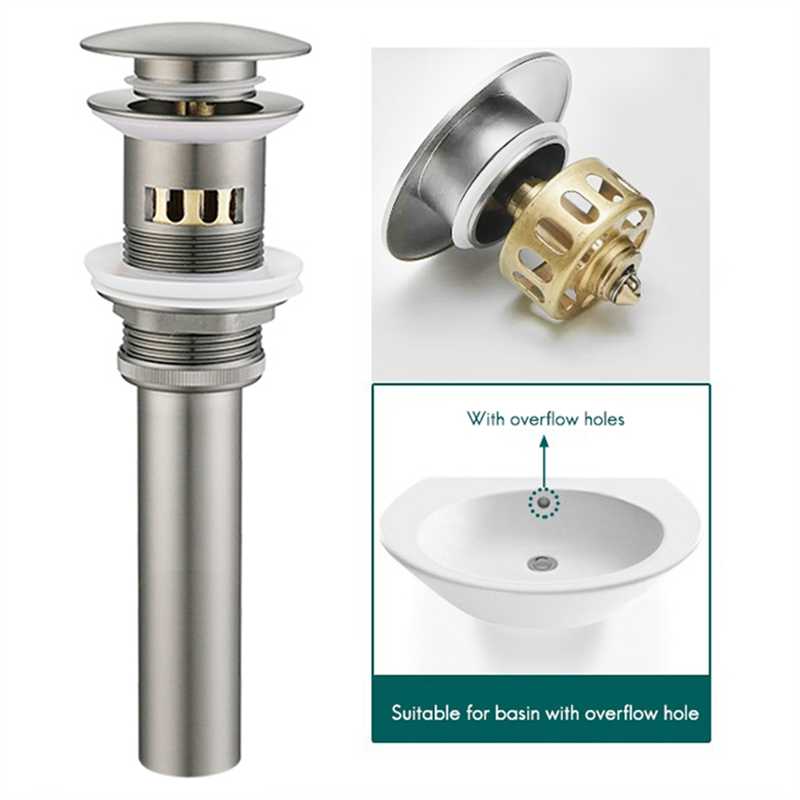 Bathroom Sink Drainage Pipe Sink Overflow Hole Plug Overflow Hole Bathroom Pop -Up Drainage Plugs Removable Basket Container Wash Basin Button. 