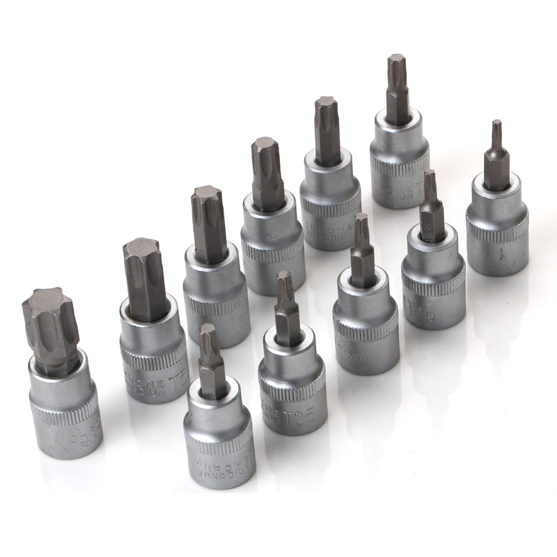 34Pcs Torx Socket Set Triple Square Socket Set Torx Bit Socket Set Star Bit Set Male Female Set. 