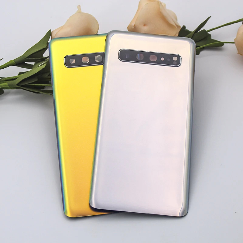 For Samsung Galaxy S10 5G SM-G977B G977F Battery Back Cover Rear Door Glass Panel Housing Case Adhesive ADD Camera Lens Replace. 