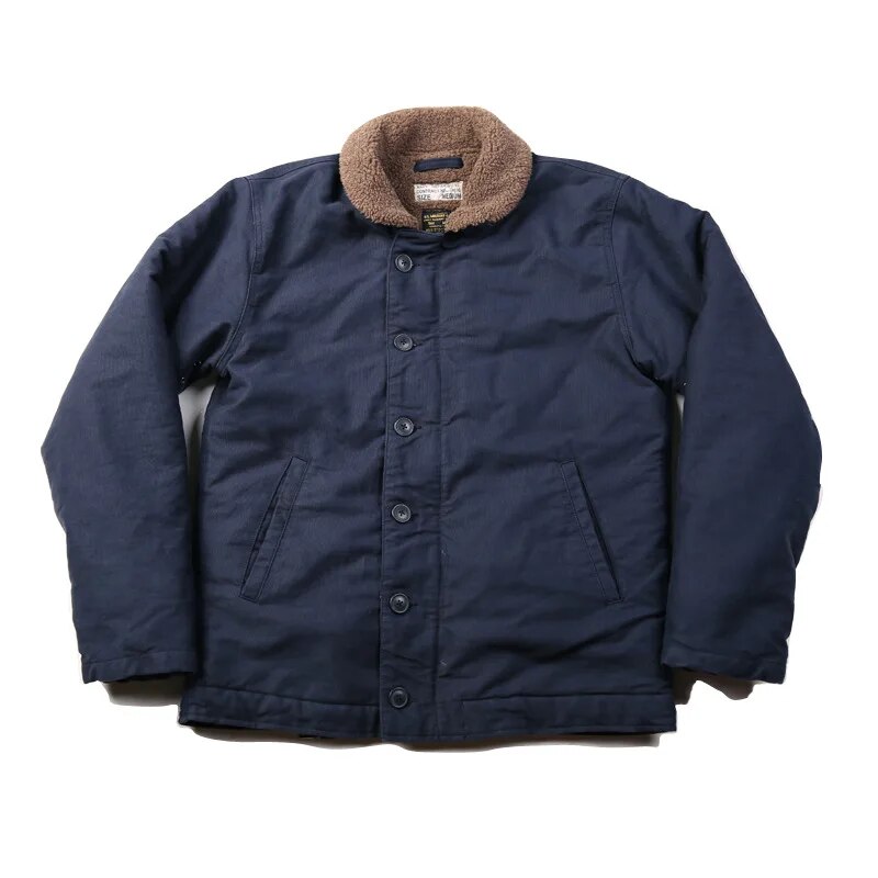 NON STOCK USN N-1 Deck Jacket Sherpa Lining Military Style Men Warm Coat 3 Colors. 