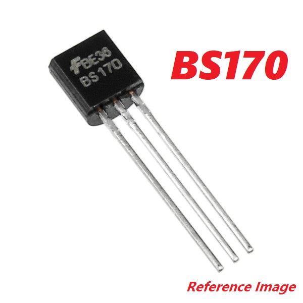 BS170 Transistor BS170 60V 0.5A N-Channel Transistor TO-92 Package 3 Pin Leads