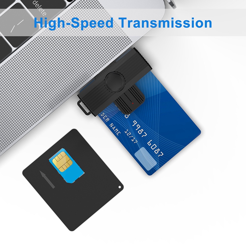 Smart Card Reader Smart Card/SIM/ID/CAC Card Smart Card Reader Adapter For Android Phones PC Computer. 
