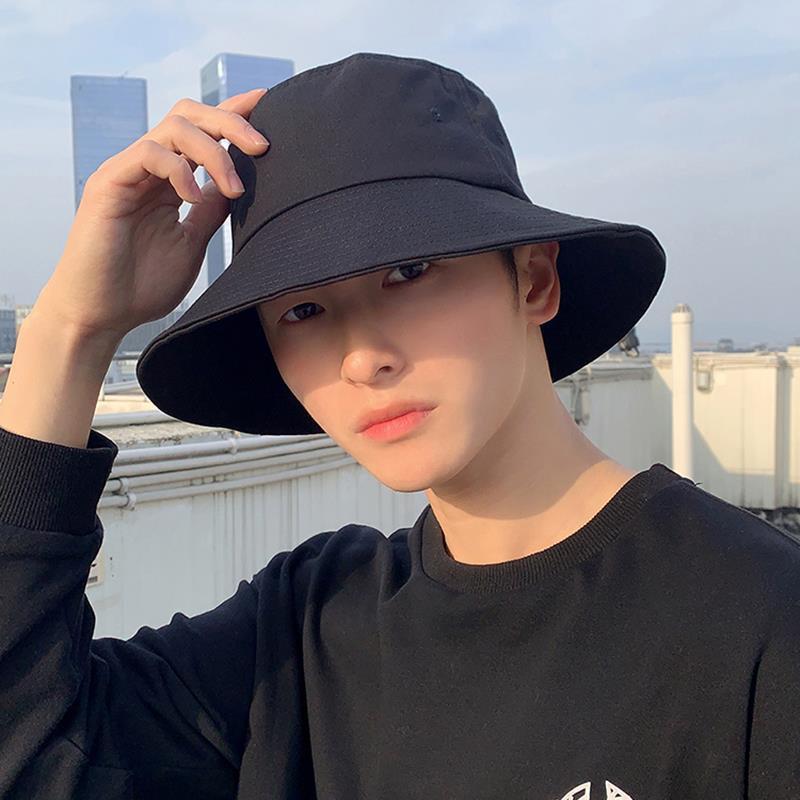 Big Brim Black Fisherman Hat Male Hat Summer Korean Style Hip Hop