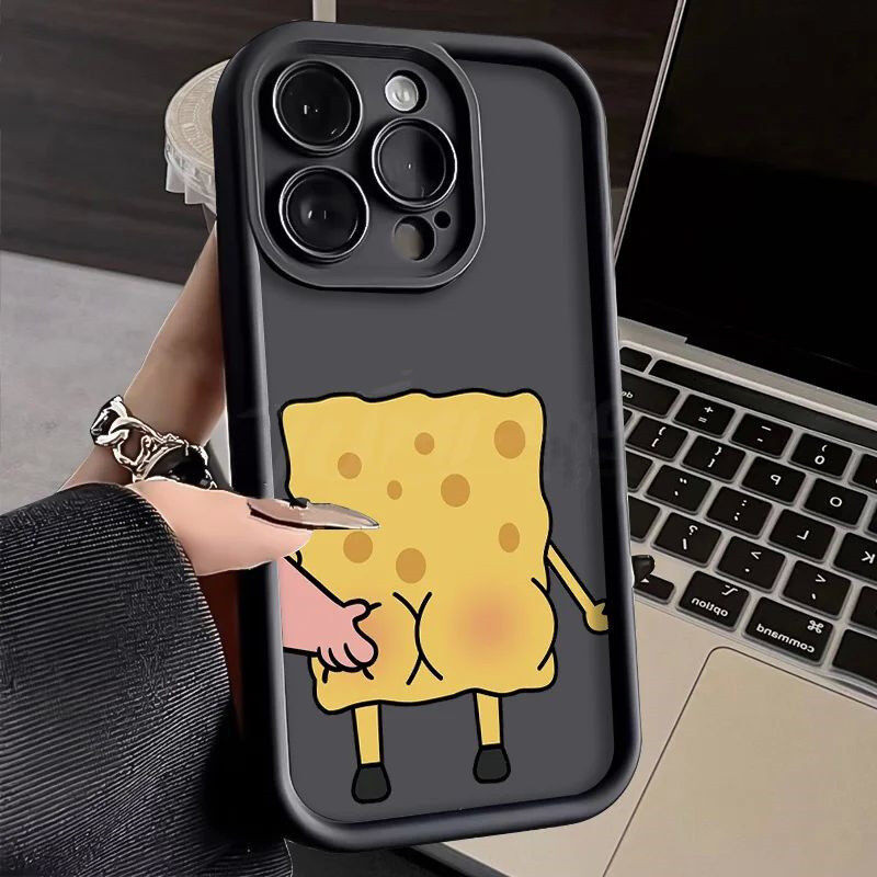Cute Spongebob Patrick Star Couple Phone Case For Realme C63 C65 C67 C55 C33 C30 C35 C31 C21Y C25Y A60 A18 A38 A58 A57 2022 A52 A72 A92 Casing Cartoon Lens Protection Soft Cover. 
