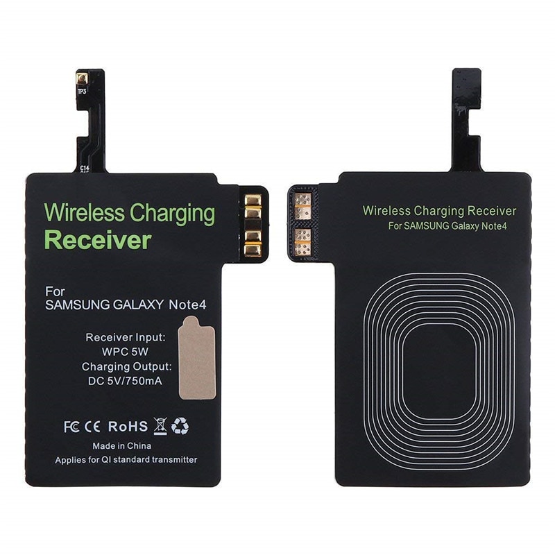 【happy one】Qi Wireless Charger Receiver Module Samsung Note 4 Apply for Qi Wireless Charging Pad 5V 750mA Black. 