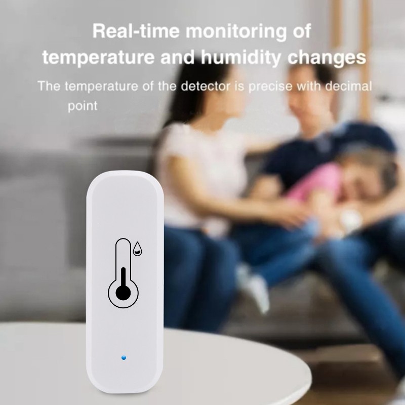Battery Powered Tuya WiFi Bluetooth Temperature and Humidity Sensor (No Battery). 