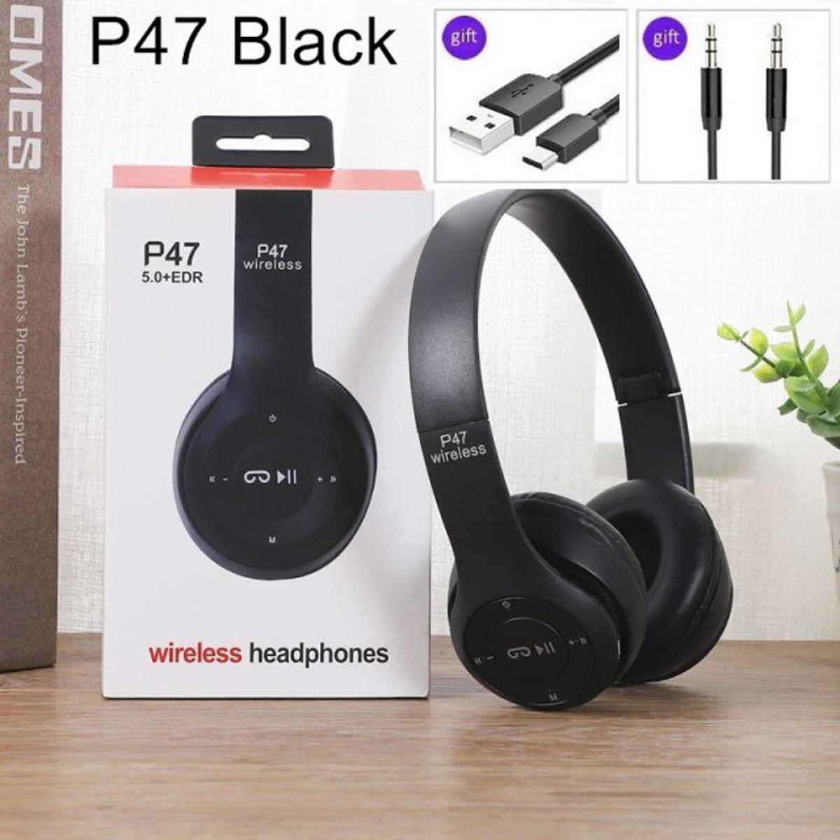 P47 - Wireless Bluetooth Headphone - Black