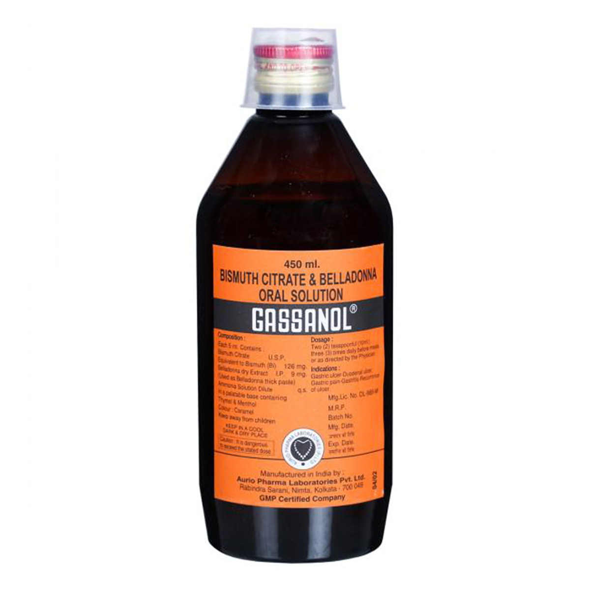 GASSANOL Oral Solution Syrup, 450 ML. 