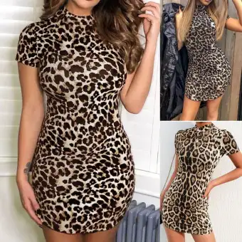 snake print bodycon mini dress