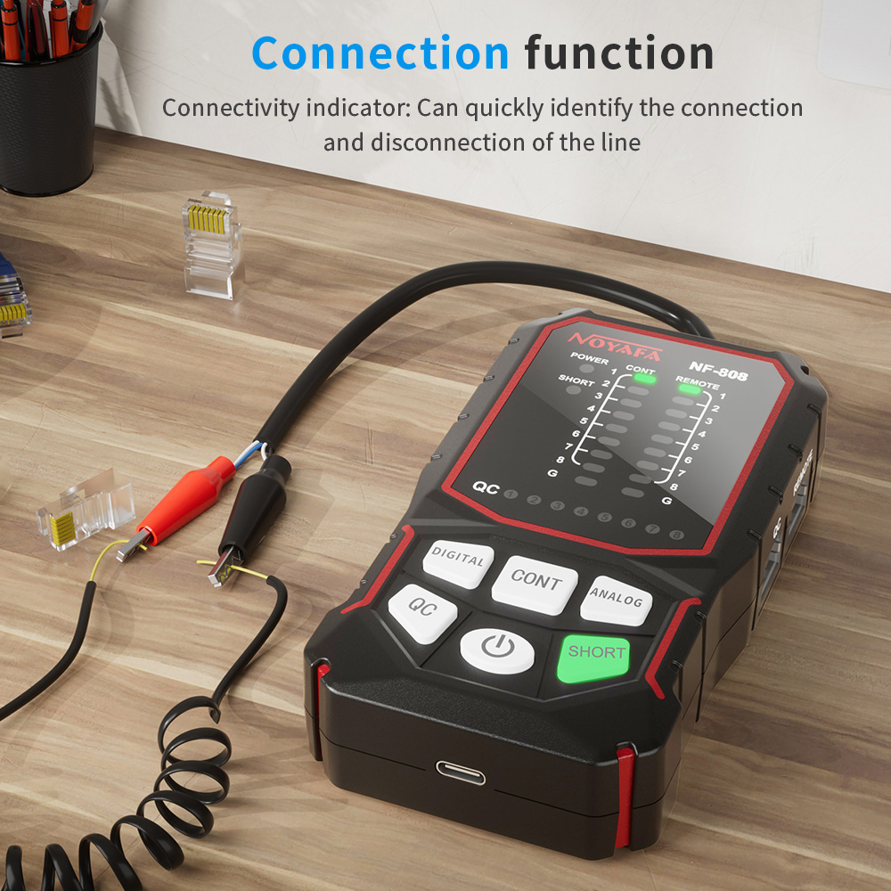 NOYAFA Network Cable Tester CAT5 CAT6 Cable Tracker LCD Display Poe Tester Network Tools Support Continuity Test Wire Tracer. 
