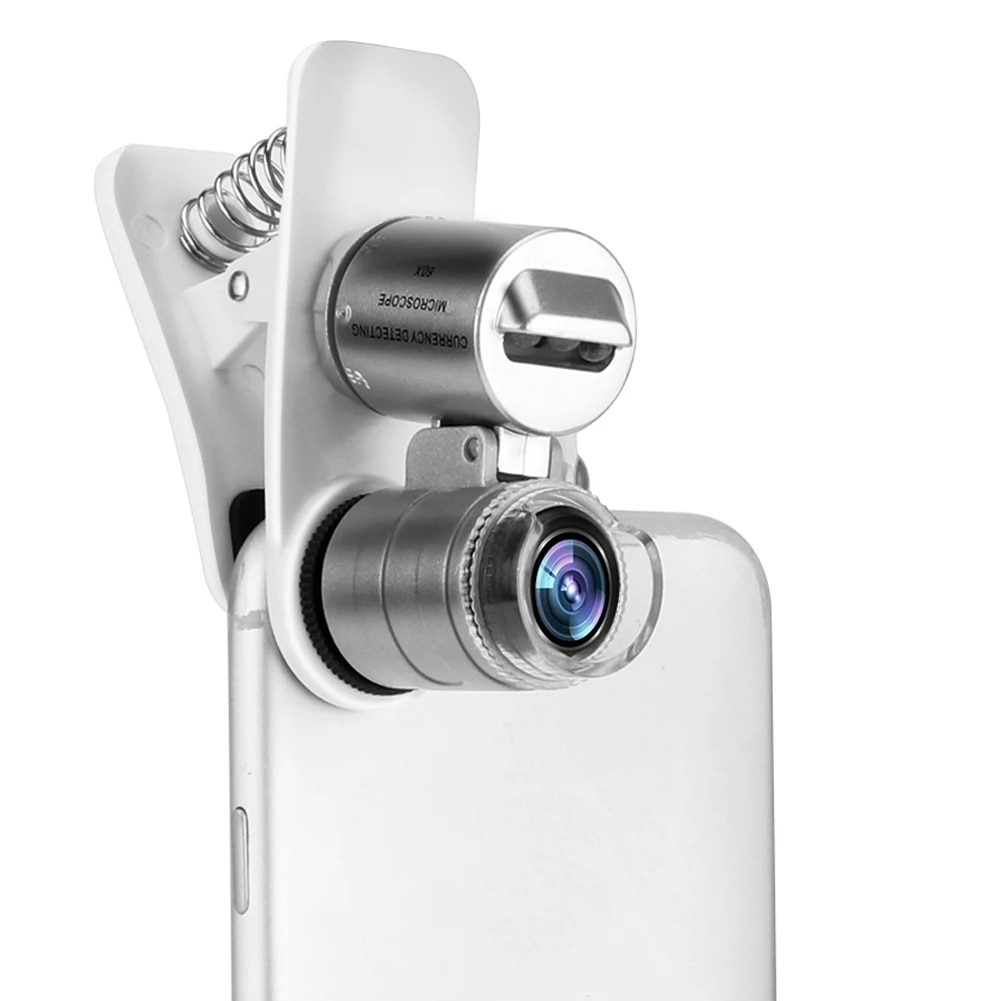Universal Mobile Phone Microscope Macro Lens 60X Optical Zoom Magnifier Micro Camera Clip LED Lenses For iPhone SE 5S 6S Plus