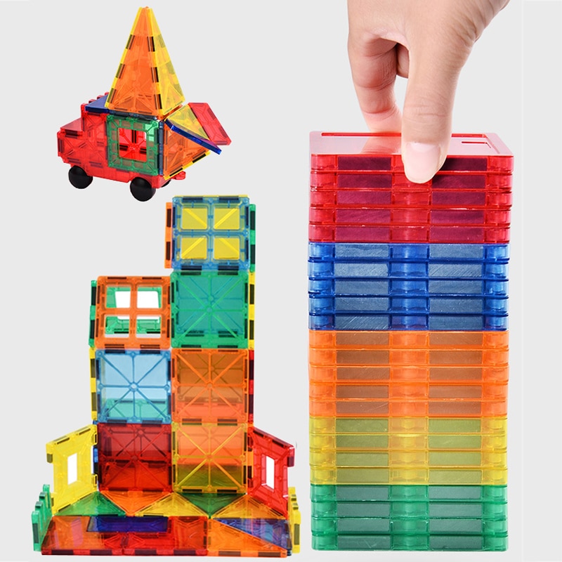 Big Size Tile Magnetic Constructor Designer Magnet Building Blocks Bricks Model With Magnetic Construction Set Toys For Children. 