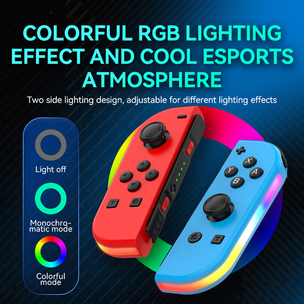 BeesClover Games Controller Wireless Color RGB Lighting Game Console Handheld Console With Dual Vibration Wake-up Compatible For Switch. 