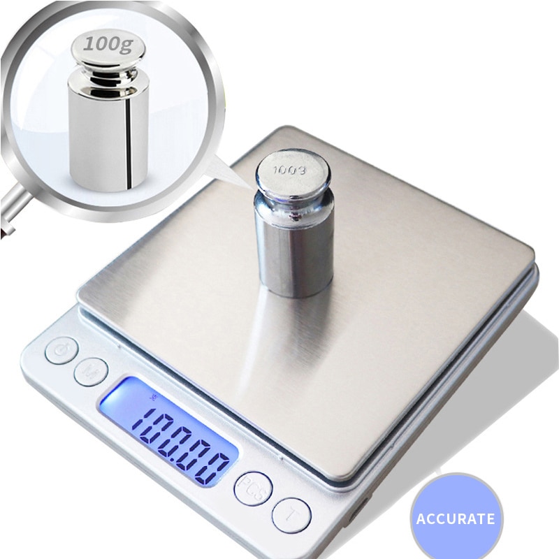 Portable 0.01g/3kg Precision LCD Digital Scales Mini Electronic Grams Weight Balance Scale For Food Baking Weighing Scale. 