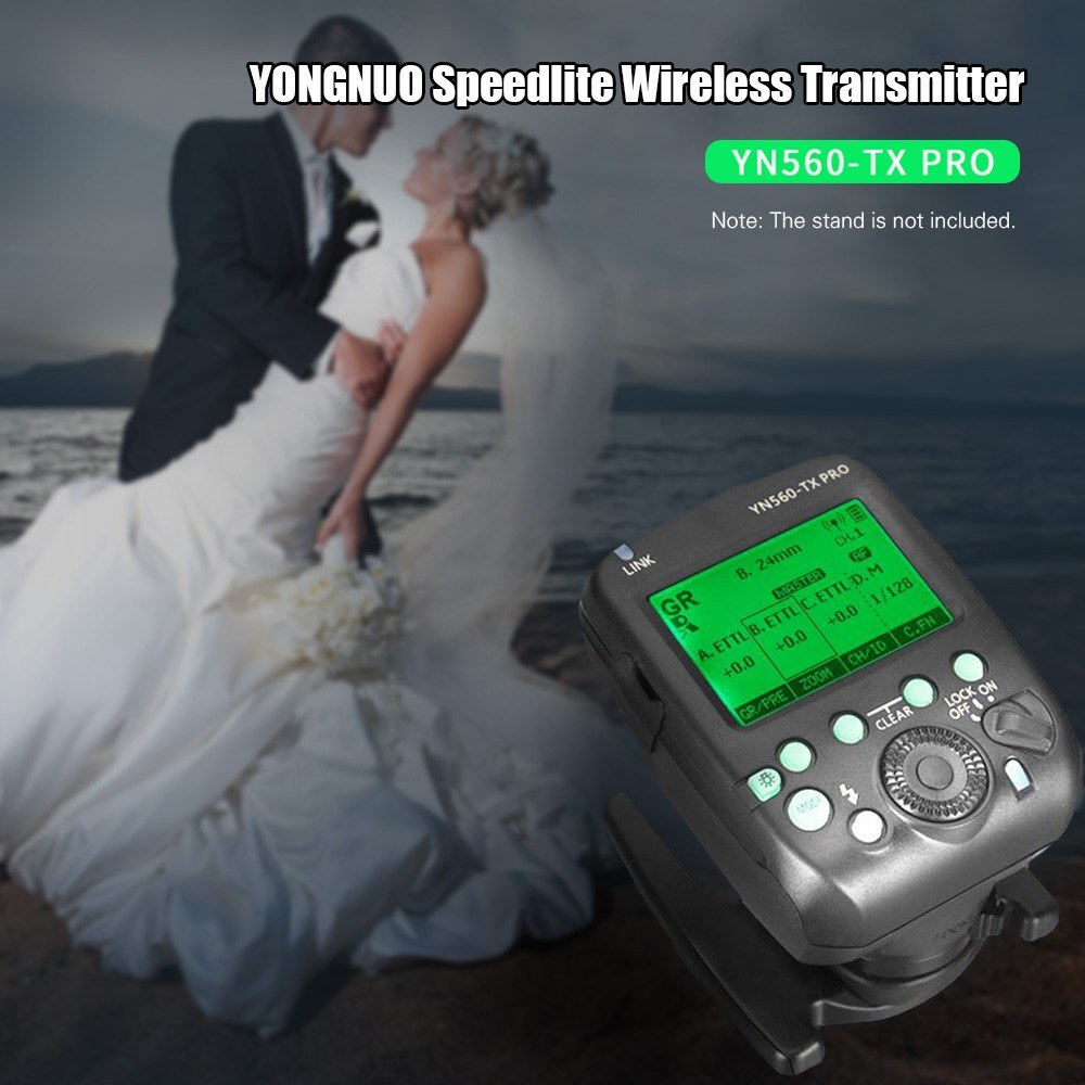 YONGNUO YN560-TX PRO 2.4G On-camera Flash Trigger Speedlite Wireless Transmitter with LCD Screen for Nikon DSLR Camera for YN862N/YN968N/YN200/YN560III/YN560IV/YN860Li/YN720/YN660/YN685 Speedlite for YN622NII/RF605 Series/RF603II Series/RF602-RX Receiver. 