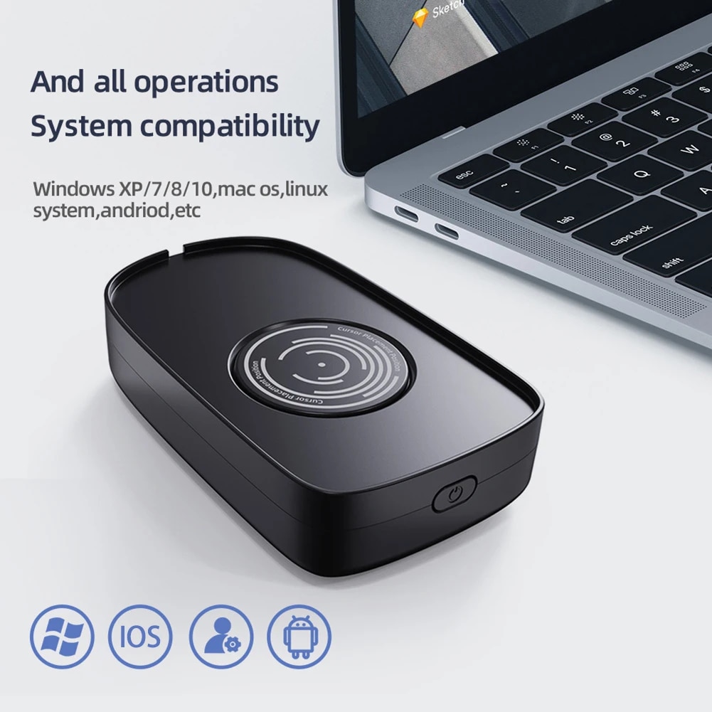 Mouse Jiggler Virtual Mouse Mover for PC, Laptop,Driver-Free Anti-sleep Automatic Movement To Prevent Computer Lock Screen. 