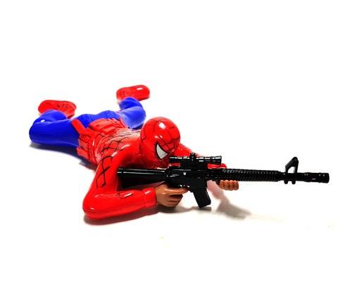 Super Hero Spiderman Crawling Toy with Light and Shooting Sound