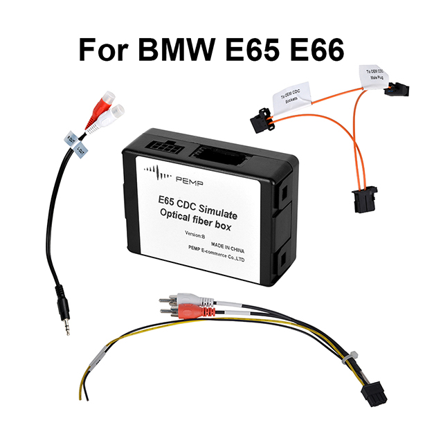 PEMP E60 Aux Activator Car Radio Aux Adapter for BMW 5 Series E60 E61 E63 E64 Open Aux Audio of Original install android Screen. 