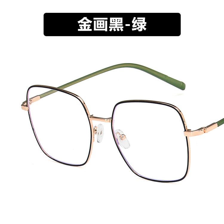 Xiaohongshu's 2022 new metal large-frame flat lens can be equipped with myopia glasses, and the Korean version of the trendy no-makeup eye frame