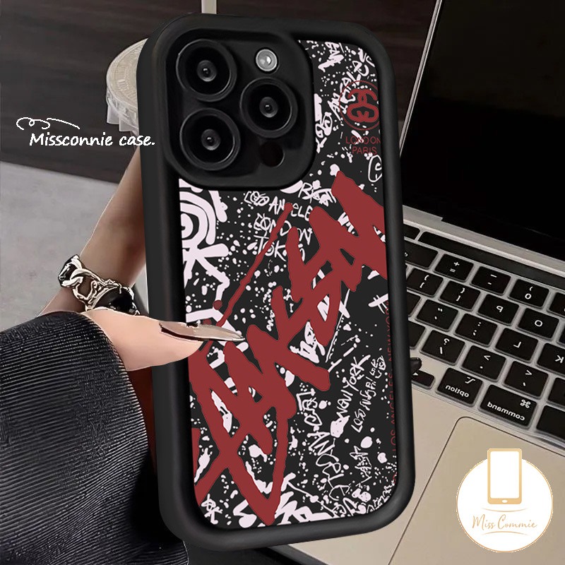 Trendy Brand Cool Stussy Case For Redmi 12 10A 13C A2 9T 12C 10C 9 A1 9C 9A Note 13 11s 12 10 9 10s 8 11 Pro Max Poco M3 M6 C55 X5 X6 Pro Mi 11 12 Lite Soft Tpu Angel Eyes Cover. 