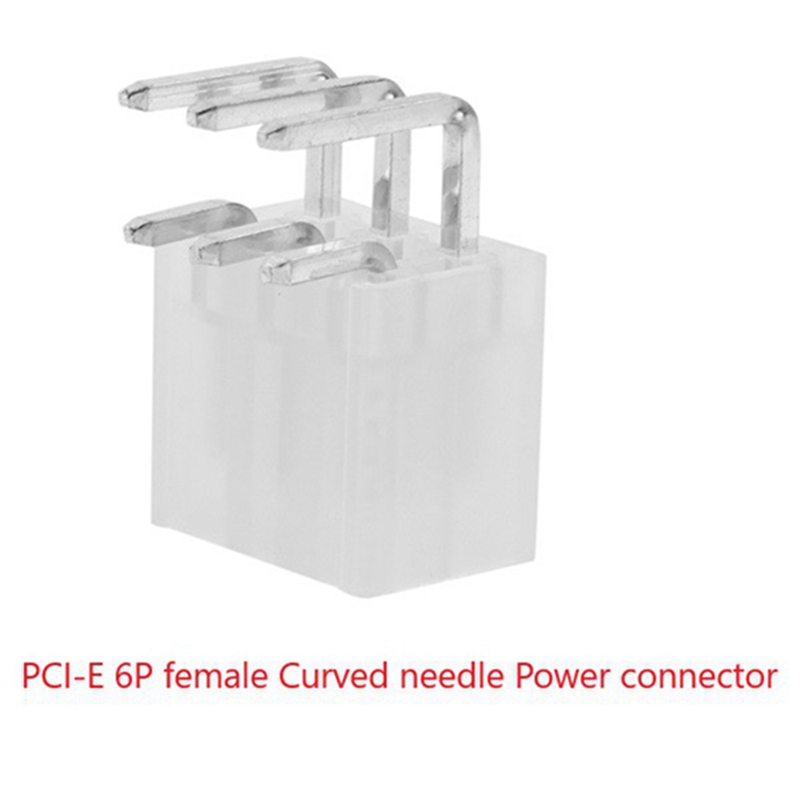XHHDQES 100Pcs 4.2MM 6 Pin Header Male Pin for Graphics Card GPU PCI-E PCIe Power Connector Right Angle Through Hole Video Card. 
