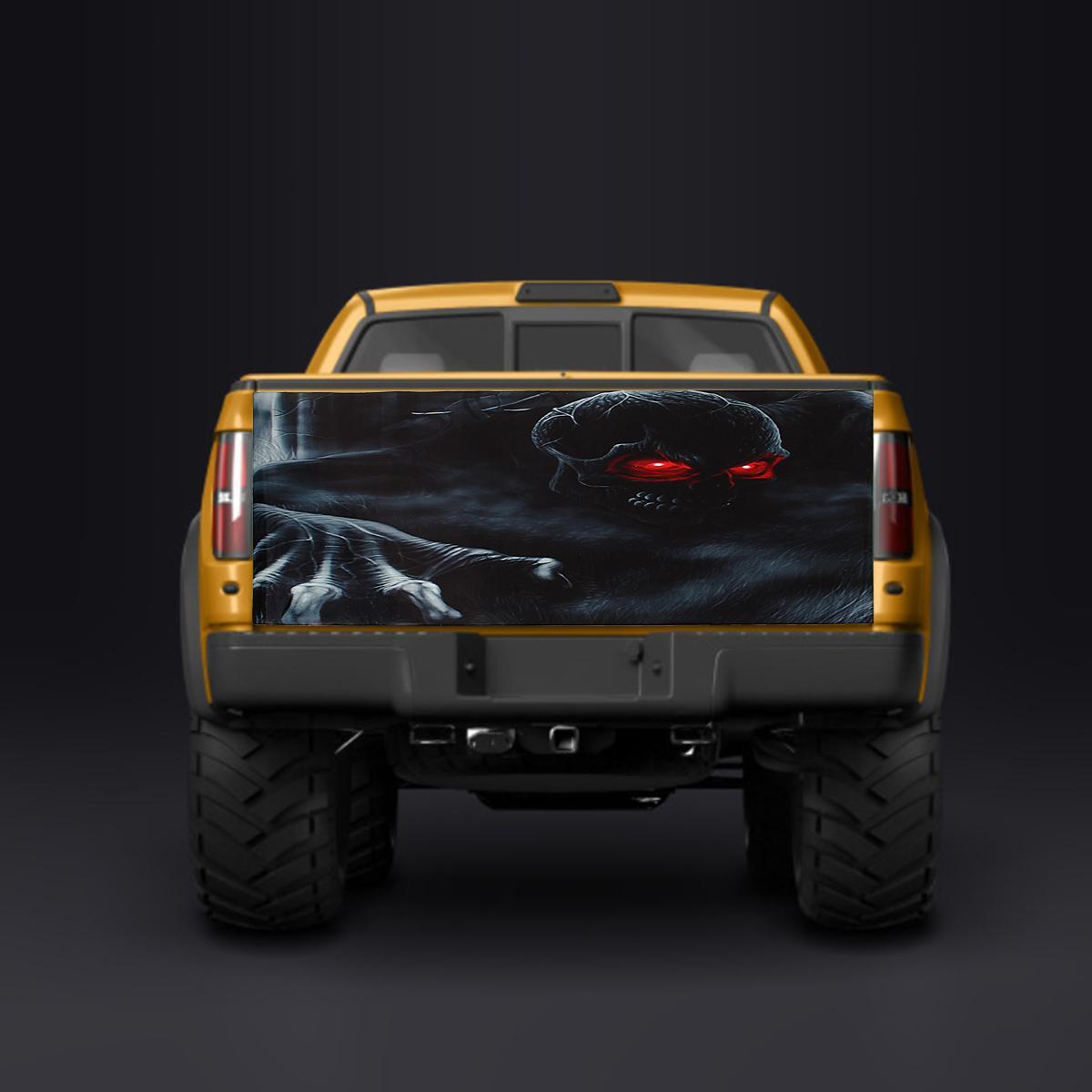 T23 SKELETON SKULL Tailgate Wrap Vinyl Graphic Decal Sticker LAMINATED