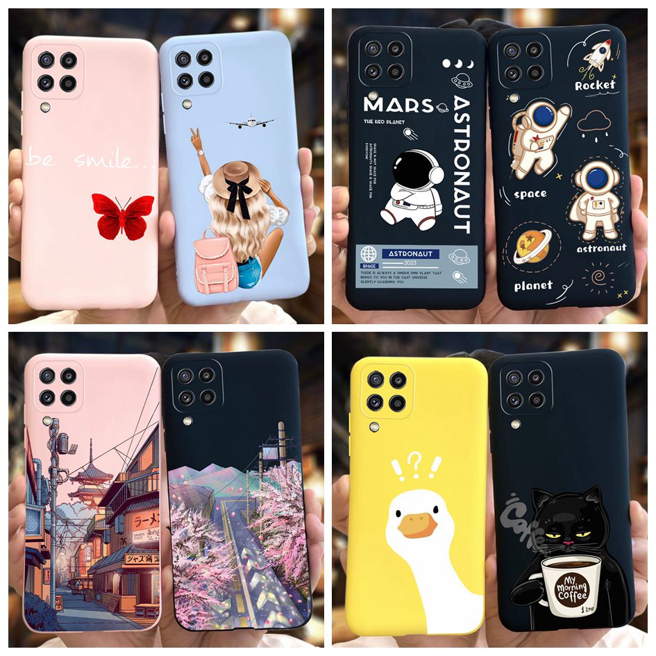 For Samsung M32 4G Case M325 -M325F Cover Cute Astronaut Duck Cat Phone Soft Funda on Samsung Galaxy M32 Bumper M 32 Protector