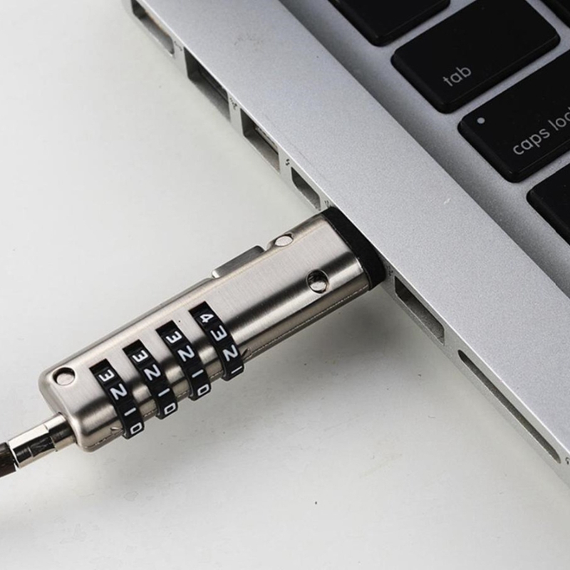 4 Digital Universal Lock USB Laptop Security Cable Lock for Computer. 