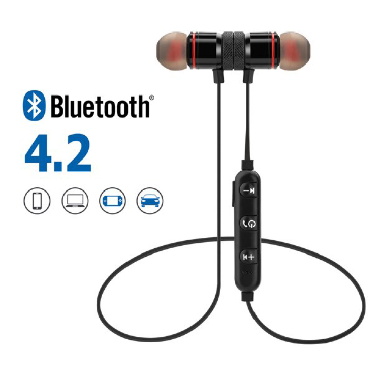 Sports Bluetooth Headphone Earphone Magnetic Earpiece Stereo Wireless